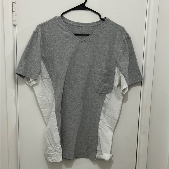 Lululemon Gray and White Men's V-Neck Shirt - Picture 1 of 3